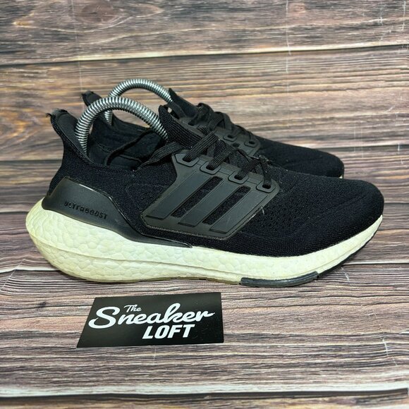 Adidas Ultraboost 21 Women's Black Athletic Running Shoes Size 7.5 - Picture 1 of 8